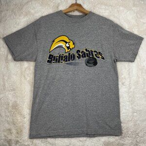 Vintage CSA Buffalo Sabres Hockey NHL Slug T-Shirt Mens Medium Gray Crew Neck